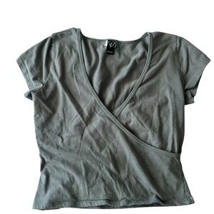 Wrap Style Sage Top